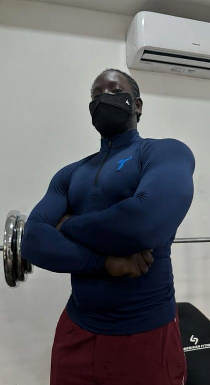 Quarter Zip Compression Training Top dark blue
